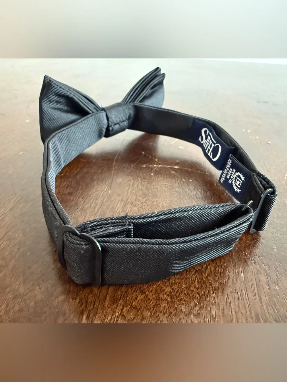 2pc set Boys Chaps Black Bow Tie & Black/White Bow tie 6-10 yo